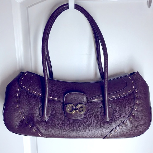 New Escada brown leather handbag handmade in Italy - Picture 16 of 16
